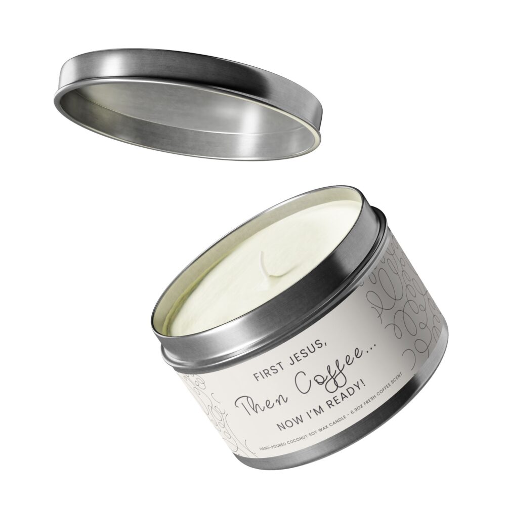 8oz Fresh Coffee-Scented Candle open can